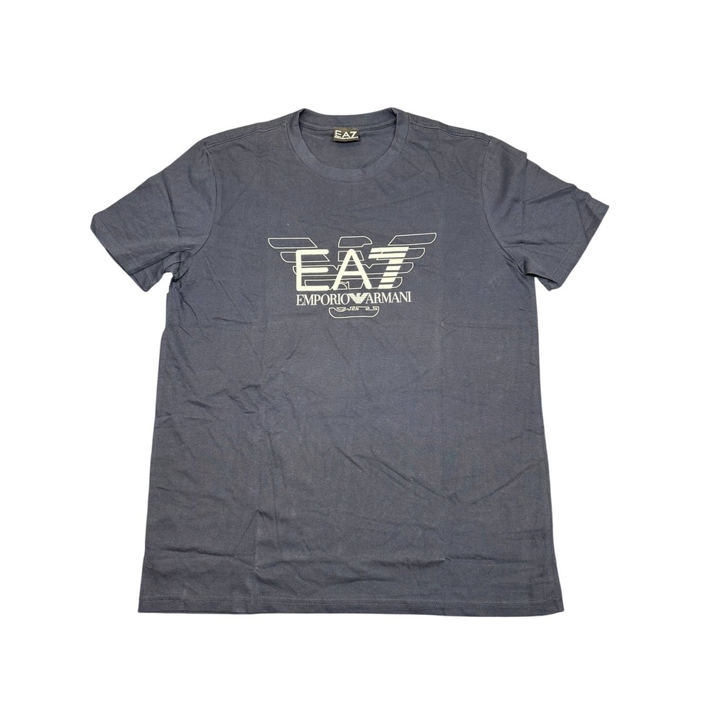 EA7 Emporio‎ Armani Mens Navy Blue Graphic Logo T-Shirt XXL 3ZPT45 PJ30Z
